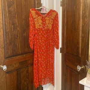 Zara Paisley Beaded MIDI Dress